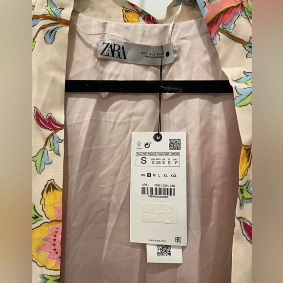 Zara Printed Pockets Kimono with Belt.Size S - Picture 7 of 14